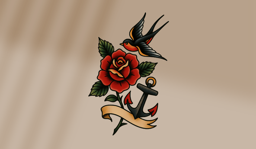 Read more about the article Traditional Tattoo Stil – Der Ursprung klassischer Tätowierungen